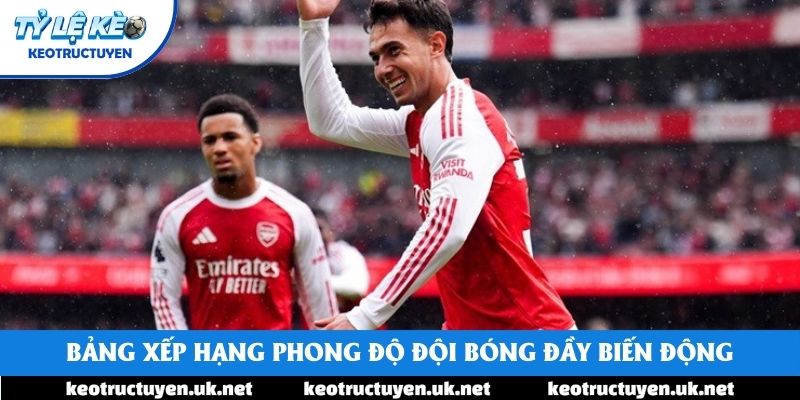 Bảng xếp hạng phong độ đội bóng đầy biến động