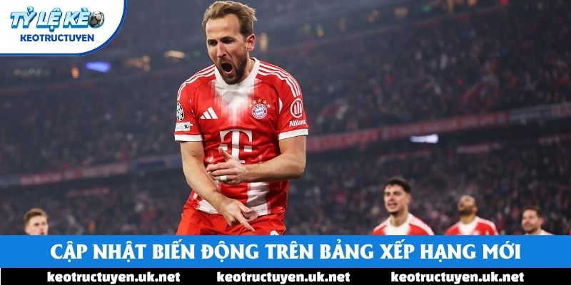 Cập nhật biến động trên bảng xếp hạng mới