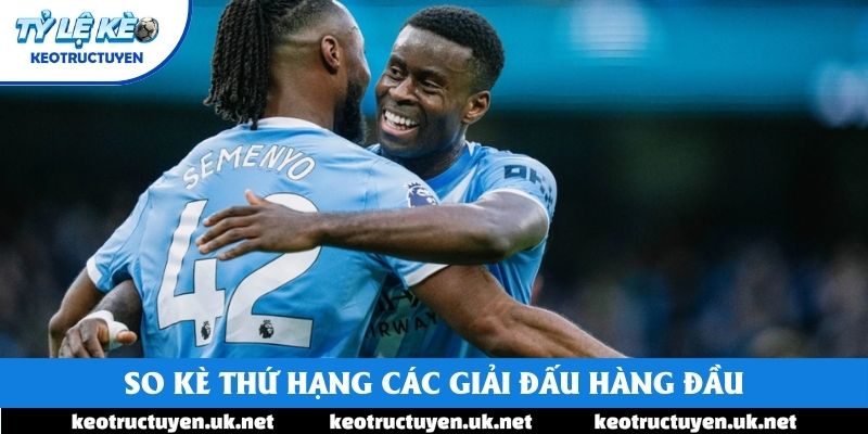 So kè thứ hạng các giải đấu hàng đầu